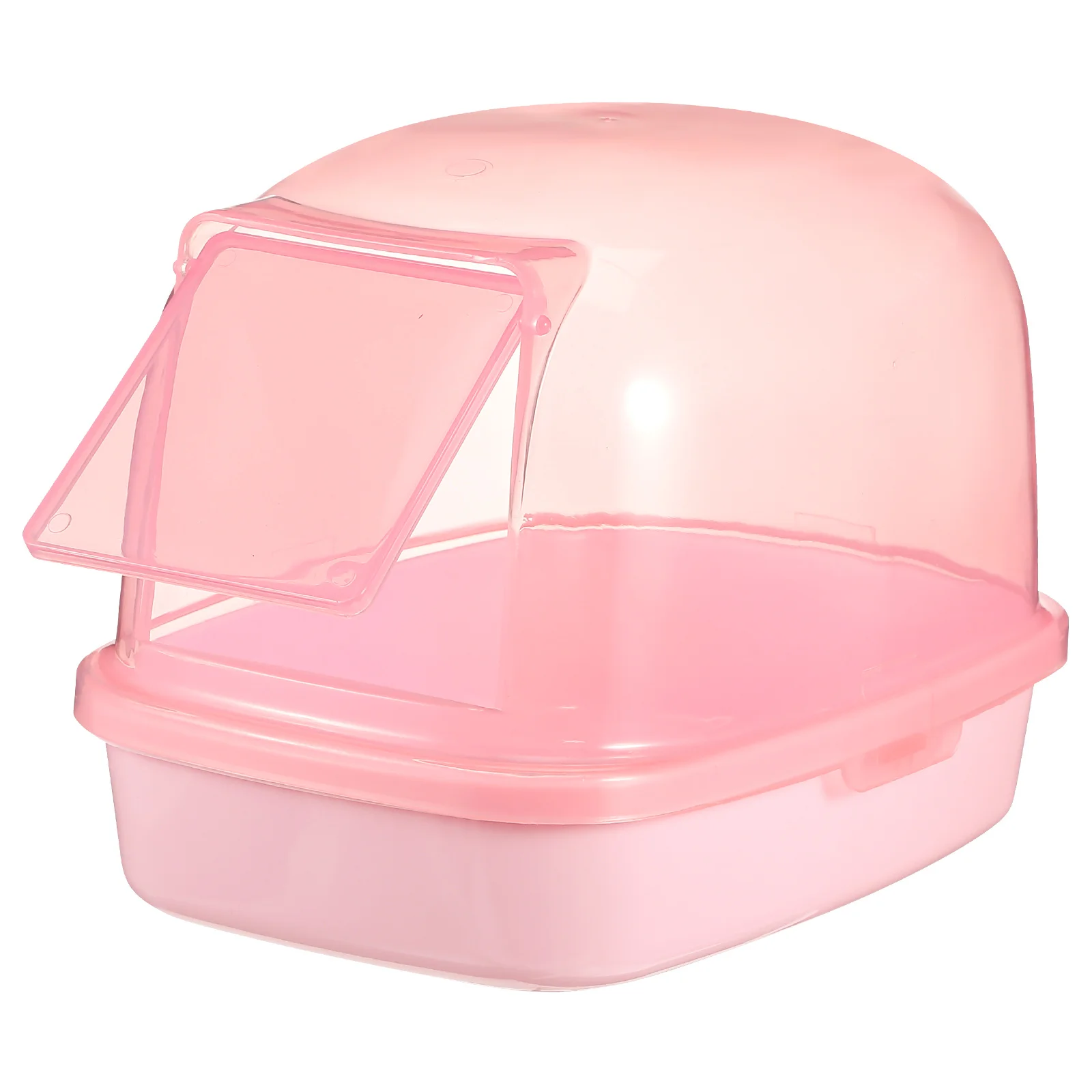 حوض رمل الهامستر البلاستيكي الشفاف لشارينشيلا خنزير غينيا الجرذ جربيل حمام الحيوانات الأليفة الصغيرة قفص قابل لإعادة الاستخدام ملحقات النظافة