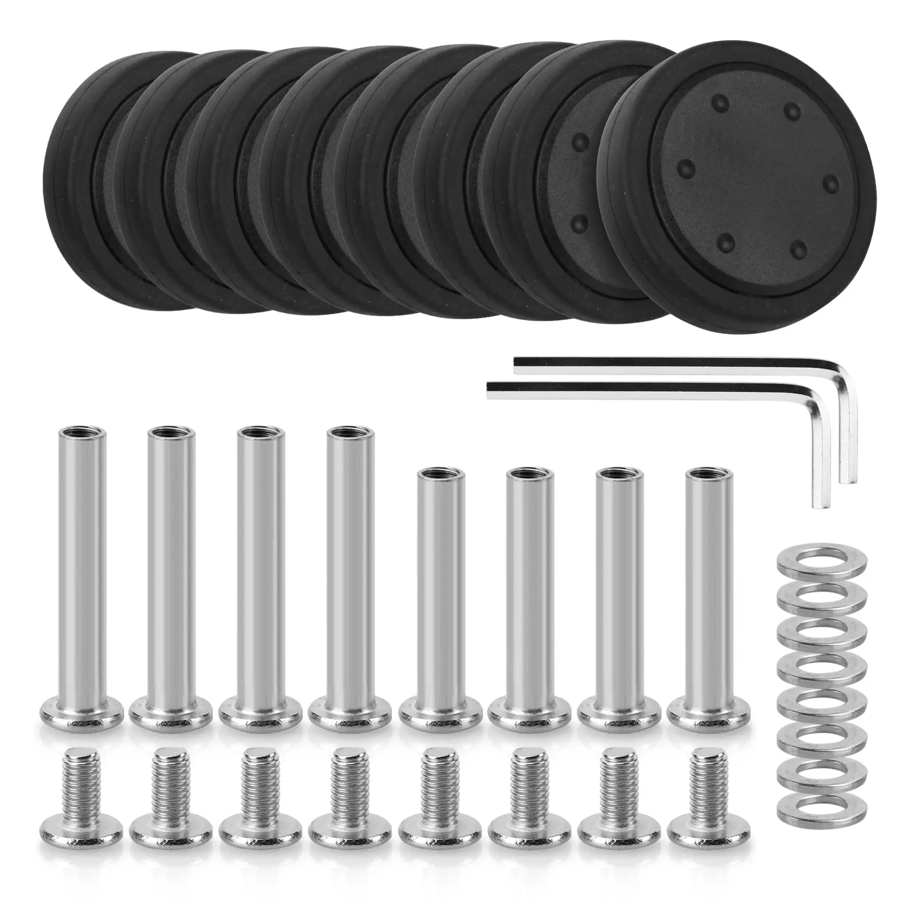 

4/8Pcs Replacement Wheel for Suitcase 50mm Black Luggage Wheels w/h Screw Travel Case Plastic Wheels Trolly Casters Repair Parts