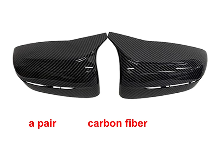 For BMW G30 G38 5 Series 2018-2023 Replace Reversing Mirrors Cover Rearview Mirror Housing Rear Shell Carbon Fiber Black 1 Pair