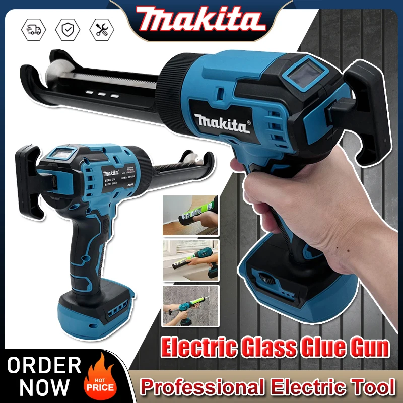 

Makita Electric Glass Glue Gun Cement Glass Adhesive Glue Seal Sealant Tool Wireless Glass Doors Windows Filling Sewing Gun