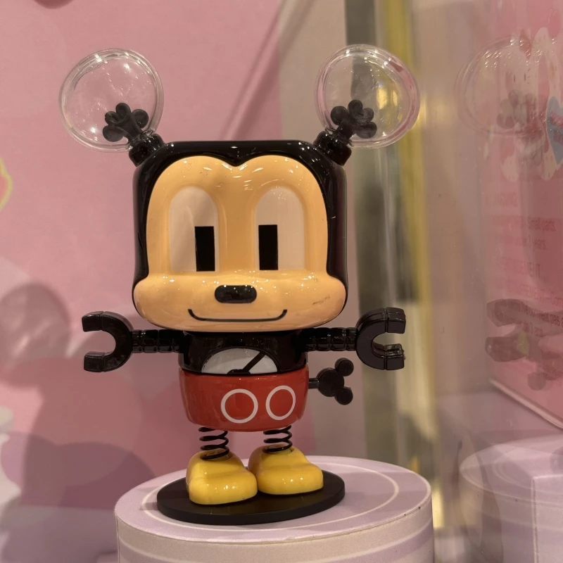 Hot Disney Mickey Robot Series Blind Box Anime Figure Mystery Box Guess Bag Cartoon Cute Car Decor Girl Kids Toy Surprise Gift