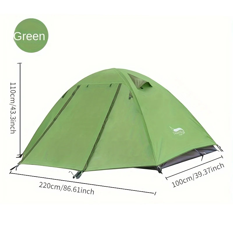 Desert Fox, Outdoor Single Double-layer Camping Tent, Aluminum Pole Professional Rainproof and Windproof Camping Tent