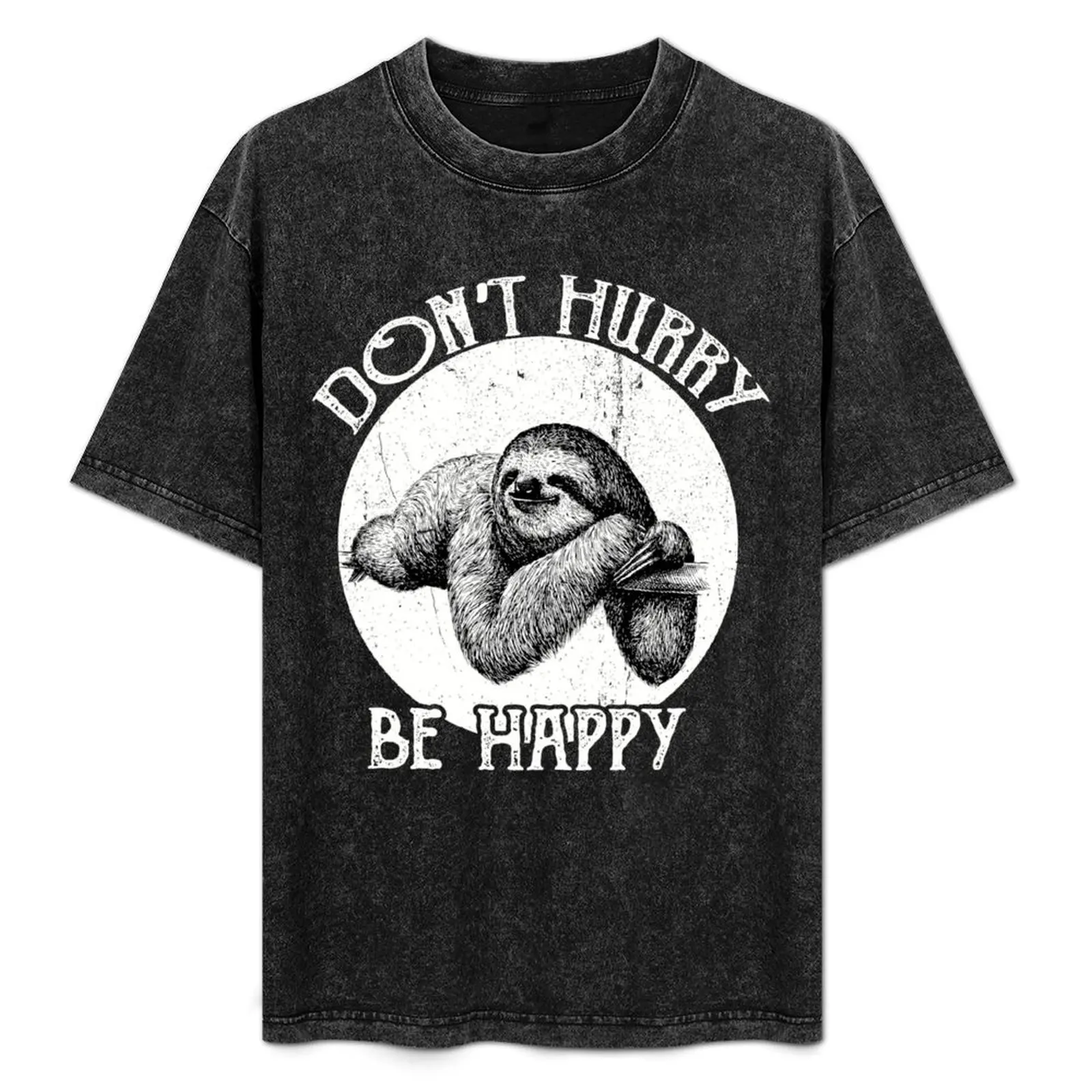 

Vintage Sloth Pun-Don't Hurry Be Happy Sloth T-Shirt Quick Dry Travel T-Shirt