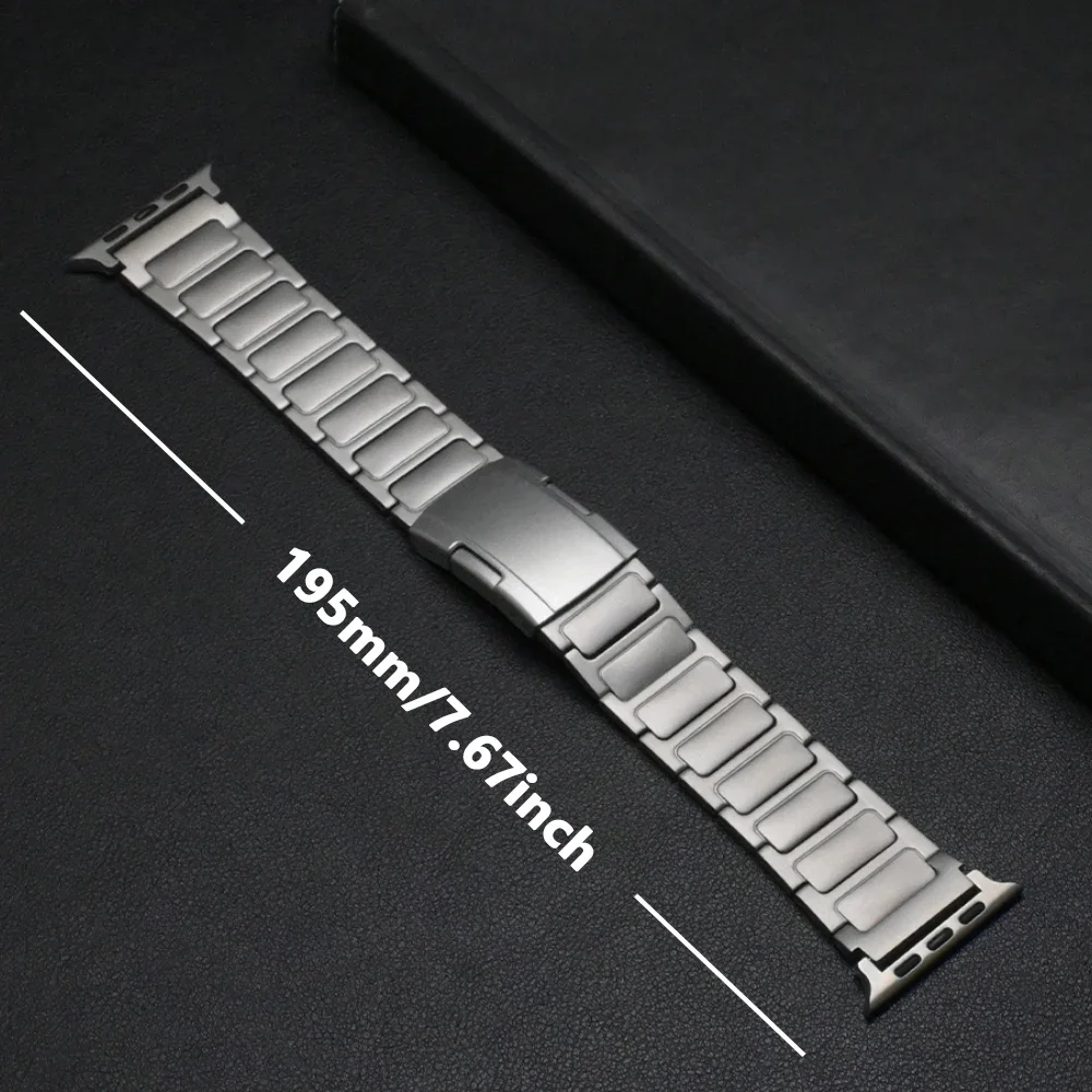 Титановый металлический ремешок для Apple Watch Ultra2 49 мм, деловой ремешок для iWatch Series 9 8 7 45 мм 6 5 4 Se 44 мм, роскошный браслет из сплава