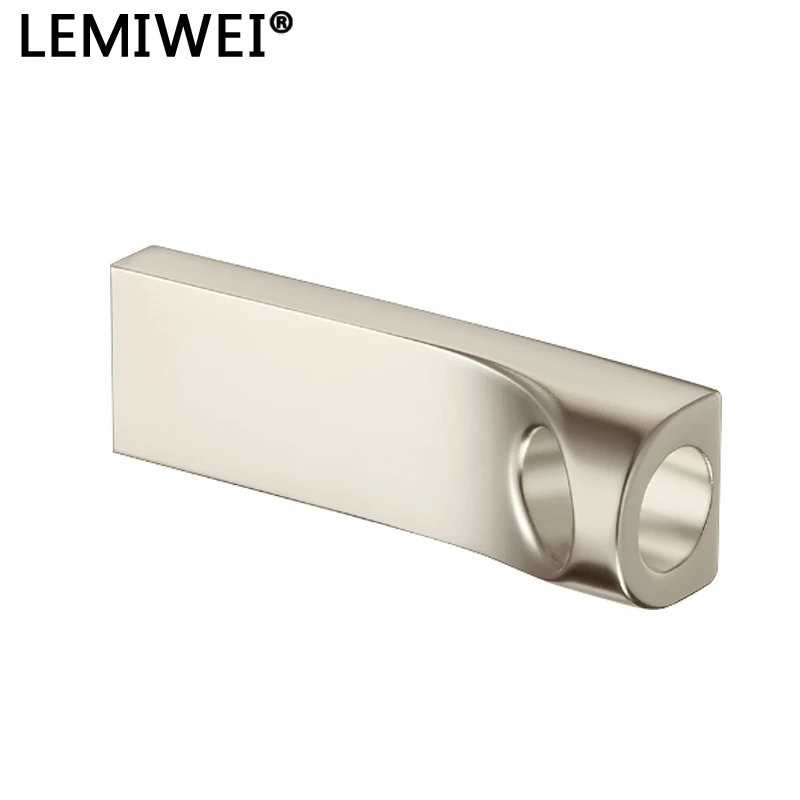 Lemiwei USB แฟลชไดร์ฟ64GB 32GB 16GB 8GB 4GB เพนไดรฟ์ปากกาไดร์ฟไม้ยาวกันน้ำสีเงินยูเอสบีของขวัญ