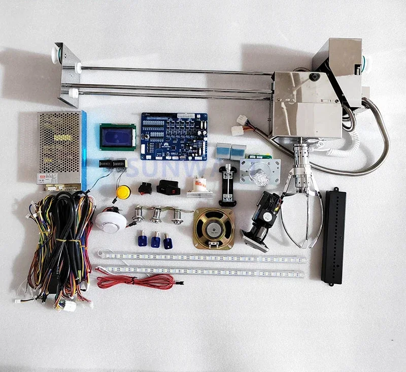 

Factory Wholesale Coin Operated Claw Machine Parts Full Set Arcade Toy Gift Prize Grabber Crane Claw Machine Kit