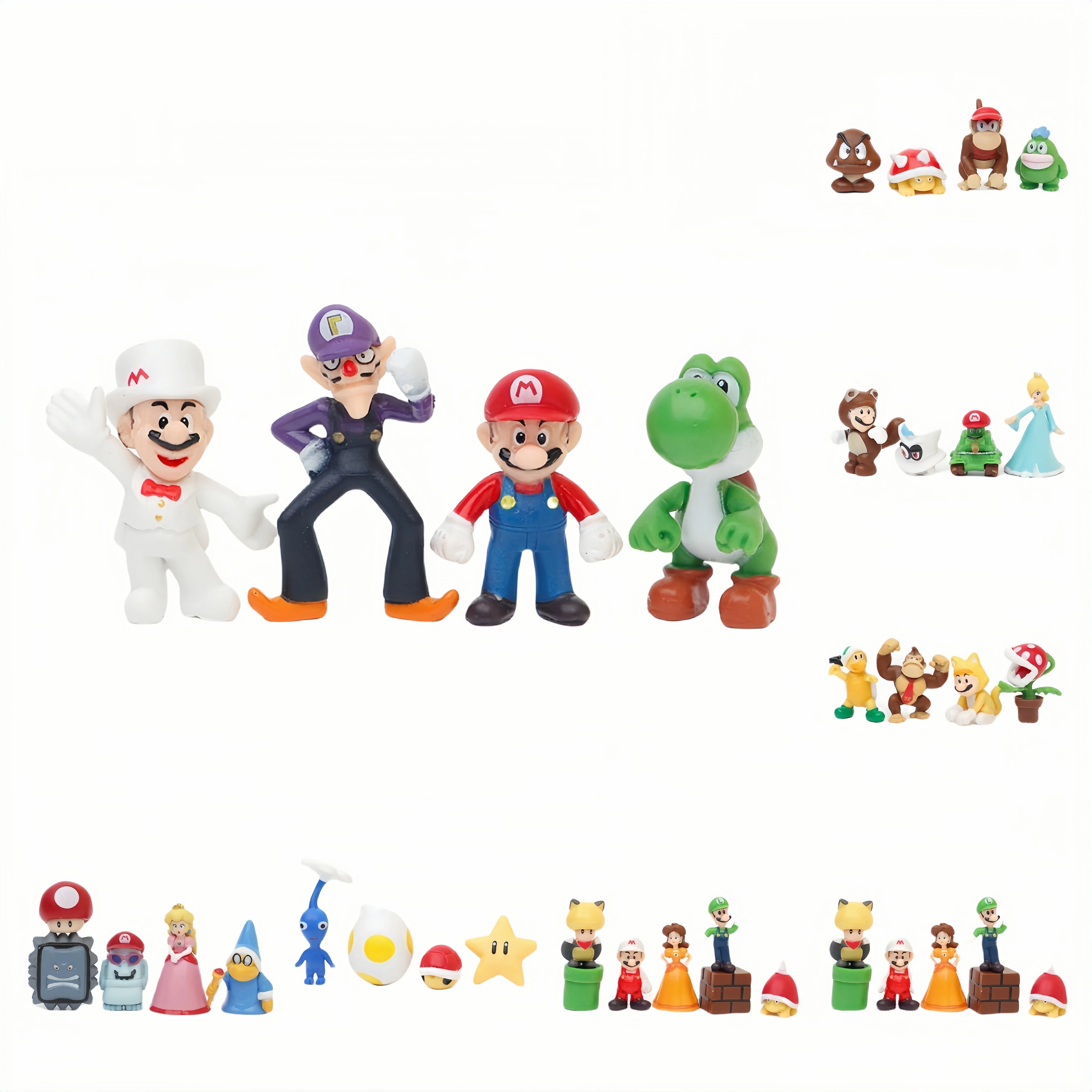 24 шт. Горячая новинка Super Mario Bros ПВХ Фигурка Игрушки Куклы Модель Набор Луиджи Йоши Осел Конг Гриб для детей подарки на день рождения 24 шт. Горячая новинка Super Mario Bros ПВХ Фигурка Игрушки Куклы Модель Набор Луиджи Йоши Осел Конг Гриб для детей подарки на день рождения