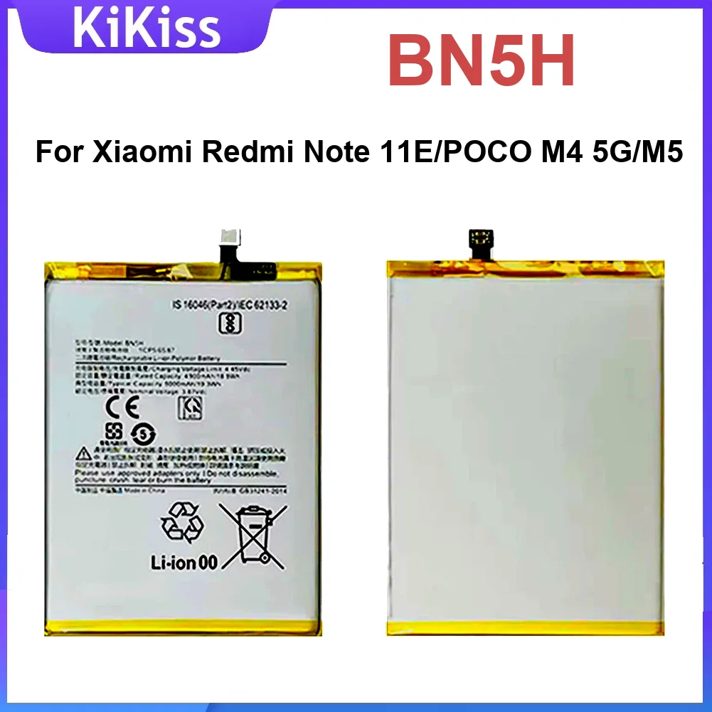 BN5H Mobile Phone Battery For Xiaomi Redmi Note 11E/POCO M4 5G/M5 Brand New Batteries ,With Tools