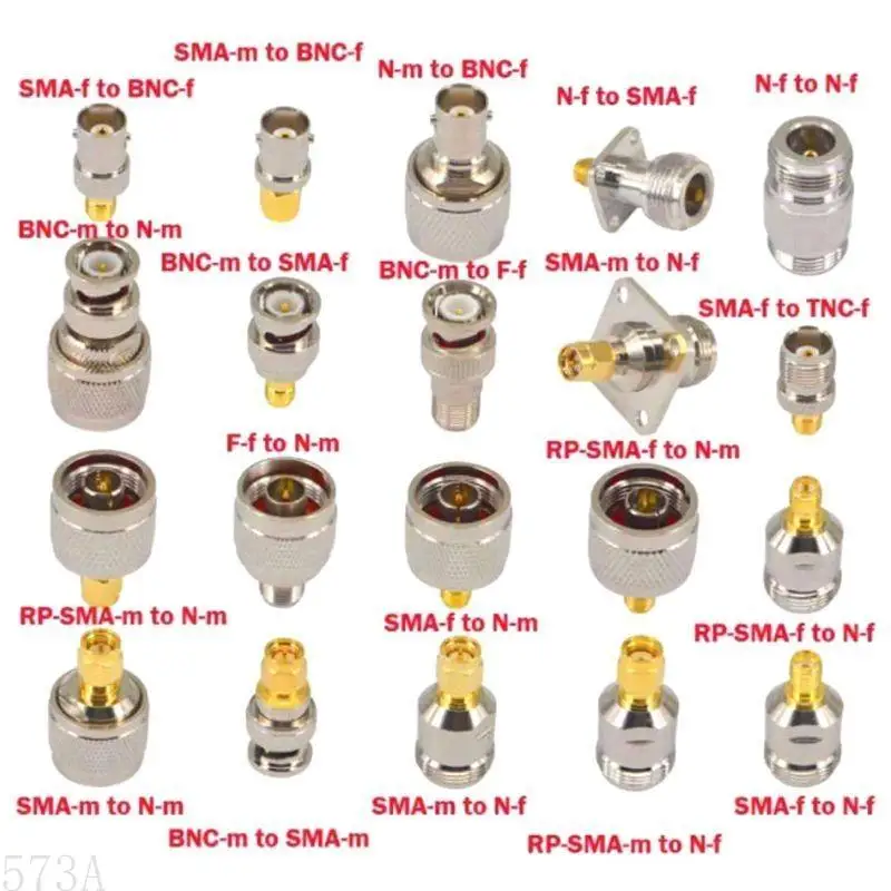 573A 20pcs n type BNC TNC SMA RF Connector Adapter Adapter Contract