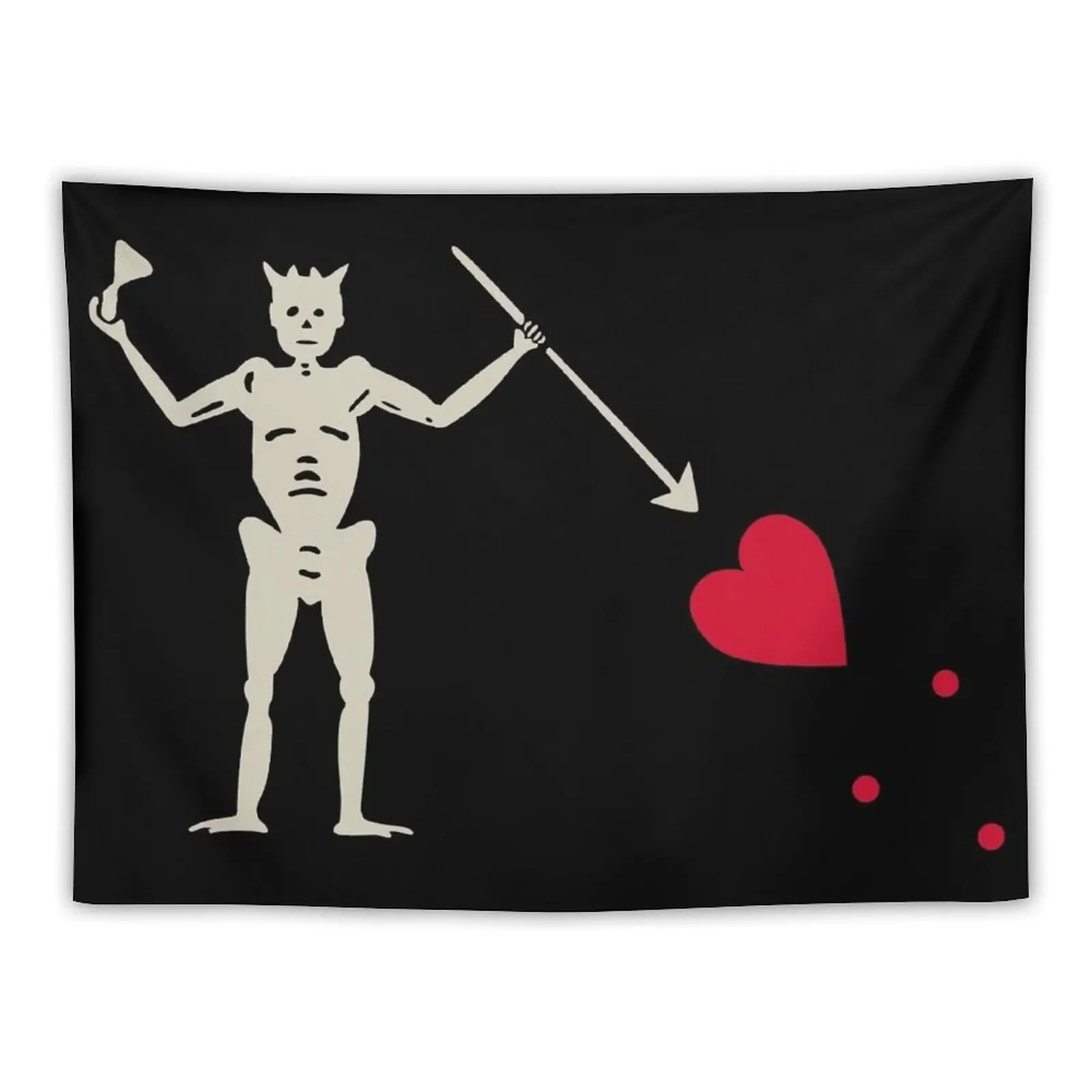 Pirate : Blackbeard (Edward Teach) Tapestry On The Wall Room Aesthetic Decor Room Decoration Aesthetic Tapestry