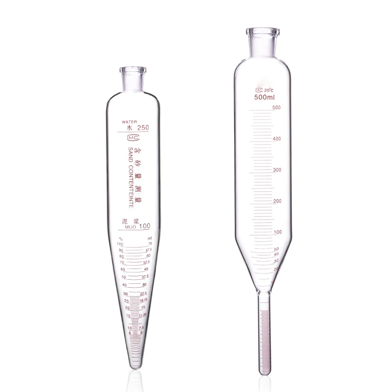 

Glass mud sand content meter 250/500ml sand content meter sand content measurement pipe for sand content measurement