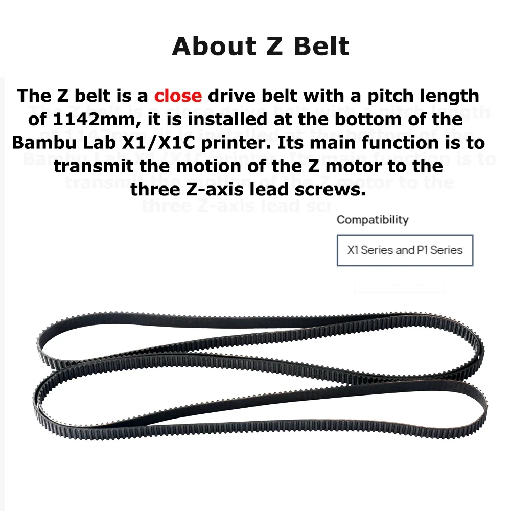 For Bambu Lab Belts X Y Z-axis Synchronous Belt High Temperature