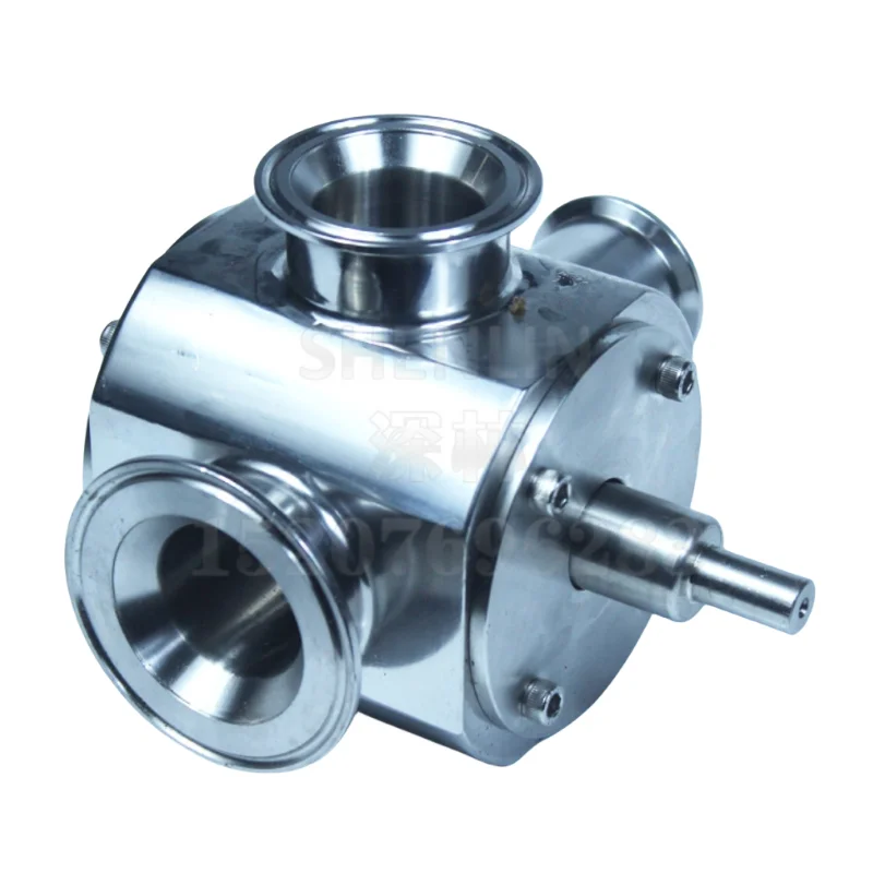 SHENLIN Rotary Valve Stainless paste Filling Machine part SS304 paste filling passage Hopper adopter Cylinder Filler Check Valve
