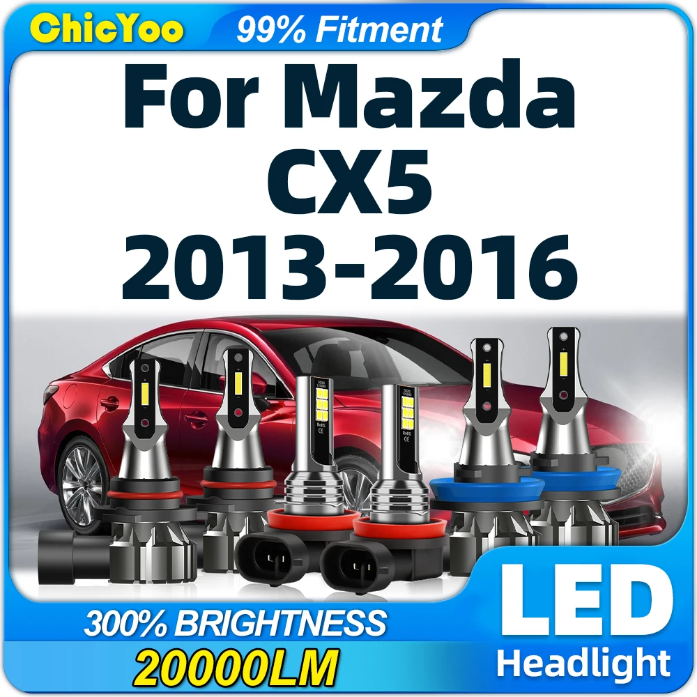 

LED Headlight Bulbs 360W 60000LM Super Bright Auto Headlamps 6000K White 12V Fog Lamps For Mazda CX-5 2013 2014 2015 2016