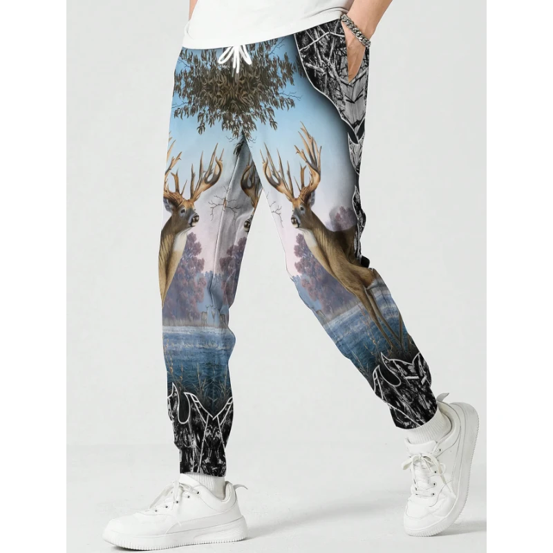 3d Geprint Dier Patroon Y 2K Broek Man Sweatpant Nieuwjaar Honden Mode Mannelijke Casual Outdoor Streetwear Hiphop Joggingbroek