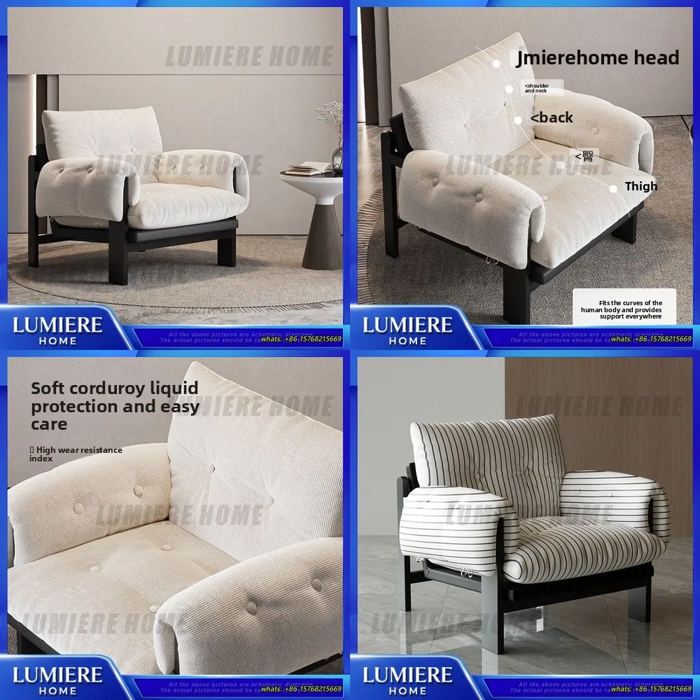 

Кресло-софа одноместное 2025: Новинка в винтажном французском стиле для гостиной, съемное, моющееся, комфортное, современное, ретро, акцентное