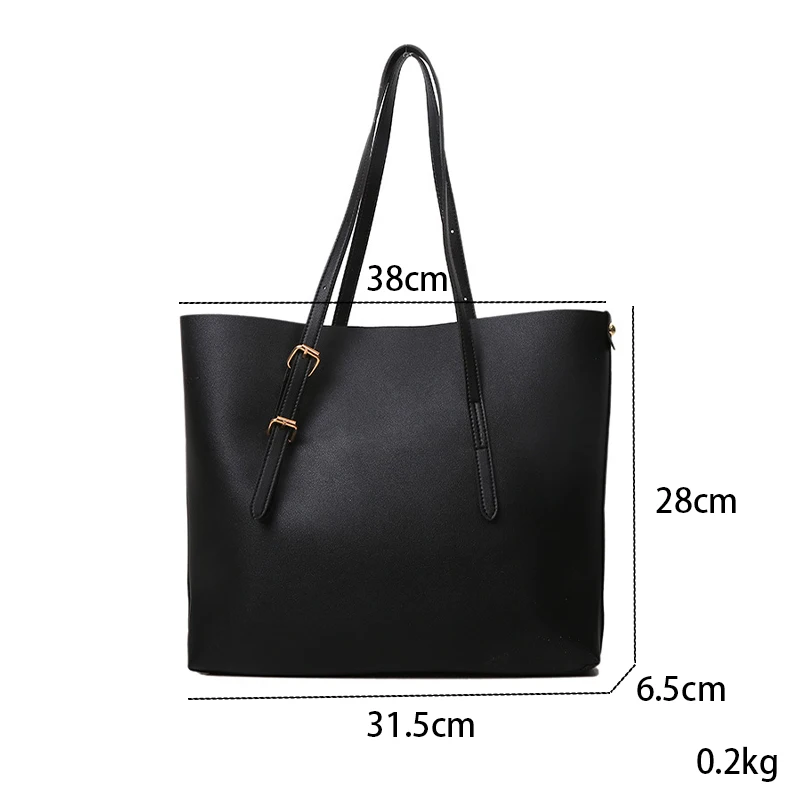 New Versatile Large Capacity Simple Casual Fashionable And Trendy Tote Shoulder Bag