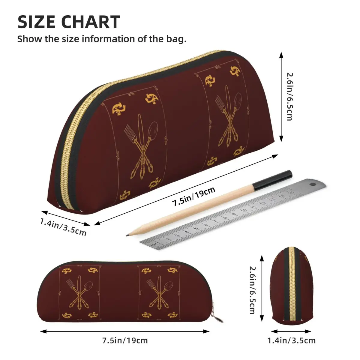 マジック器具を追加するだけゴールドボーダー鉛筆ケースペンホルダー収納文具用品大容量ペンボックス鉛筆バッグ