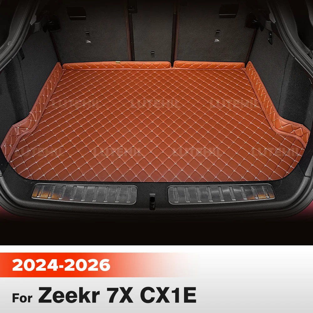 

Для Zeekr 7X CX1E 2024 2025 2026 автомобильный коврик в багажник автомобильный багажник защитная накладка внутренняя защита аксессуары ковер на заказ