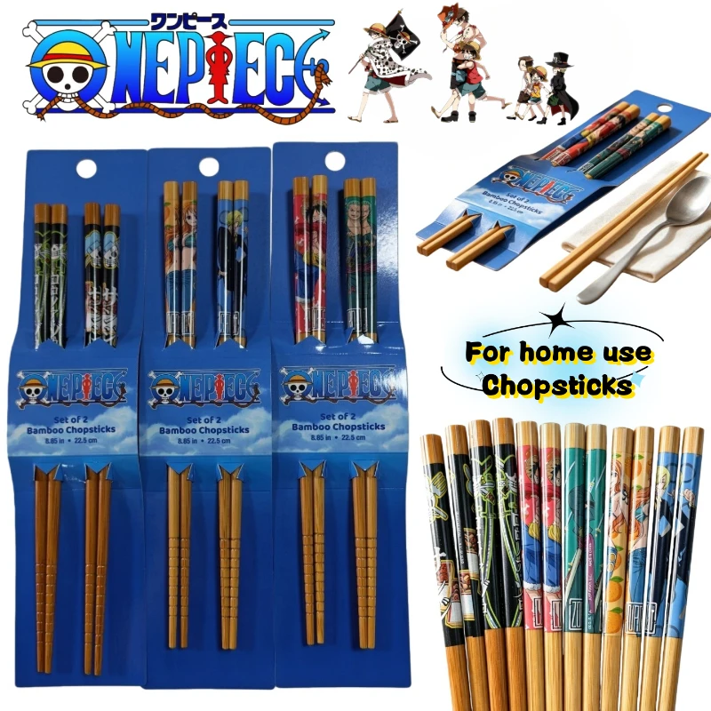 One Piece Monkey D. Luffy Roronoa Zoro Sanji Anime Merchandise Cartoon Niedliche Essstäbchen für Zuhause Rutschfeste und Hitzebeständige Tischware – Detail 1