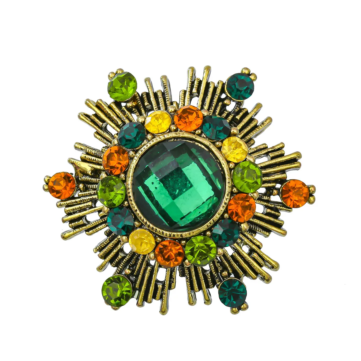 Luxury High-end Crystal Colorful Brooches For Women Men Fashion Exquisite Palace Style Star Shining Badges Pins Accessories