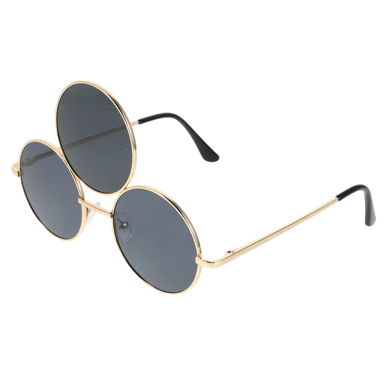 

Novelty Funky Sunglasses Retro Round Metal Frame For Cosplay Festival Party Large Circle Eyewear Vintage Steampunk Style