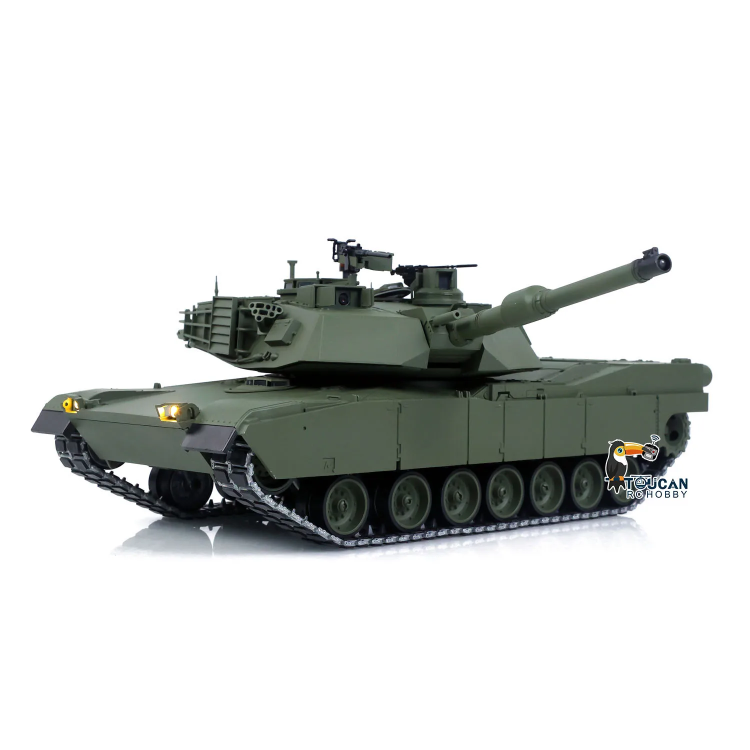 TOUCAN フルメタル 1/16 ラジコン戦車 エイブラムス M1A2 3918 360度回転 IRシステム バレルリフティング リコイル スモーキング FPVカメラ おもちゃ