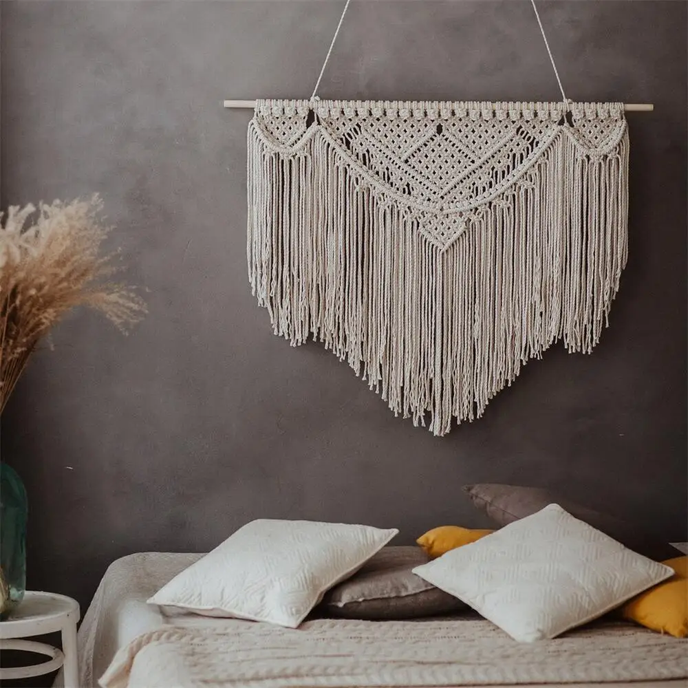 Big Macrame Wall Hanging Tapestry Bohemian Handwoven Tapestry For Home Decor Living Room Bedroom Wall Background Decoration Gift