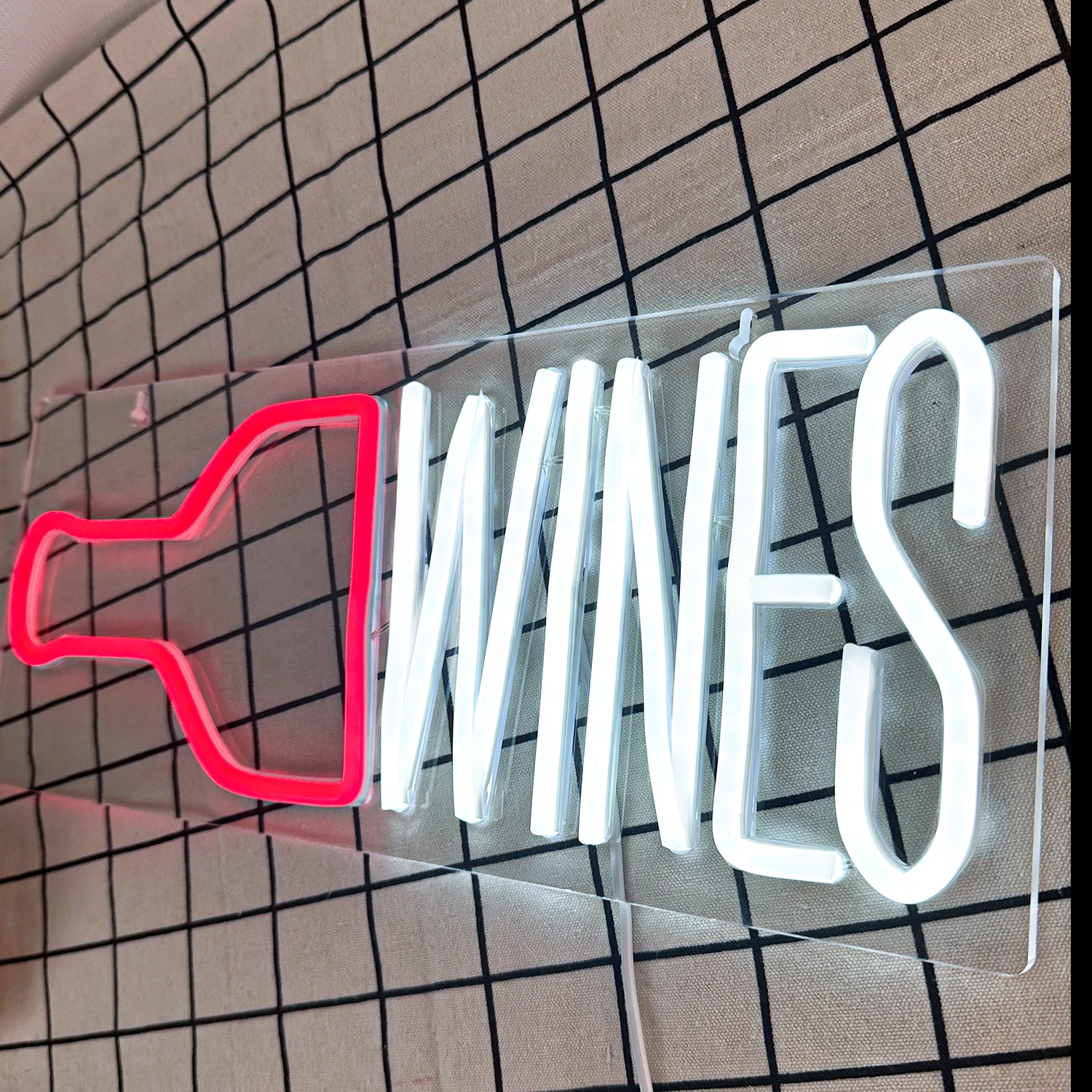 Imagem -02 - Wine Neon Sign Luzes Led Design Criativo Logo Carta de Garrafa Decoração do Quarto de Maquiagem Festa Café Casa Bar