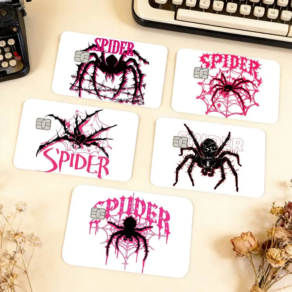 

Spider Waterproof Film Skin Cover Credit Card Stickers Debit Front Bank Bus Pass