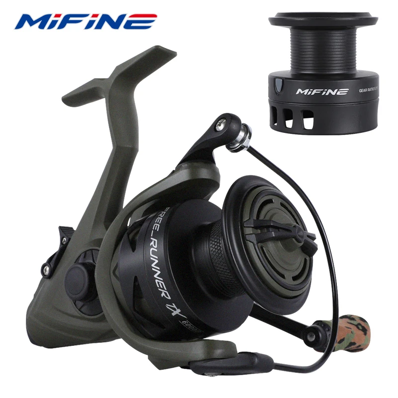 MIFINE FREE RUNNER TX Fishing Reel 5+1BB 3000-6000 Ultralight Spinning Reel 5.1:1 Spare Spool Saltwater Freshwater Carp Reel