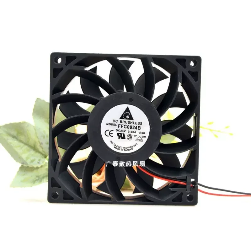 New Delta FFC0924B 9025 24V 0.60A 9CM Cooling Fan with Temperature Control for Inverter