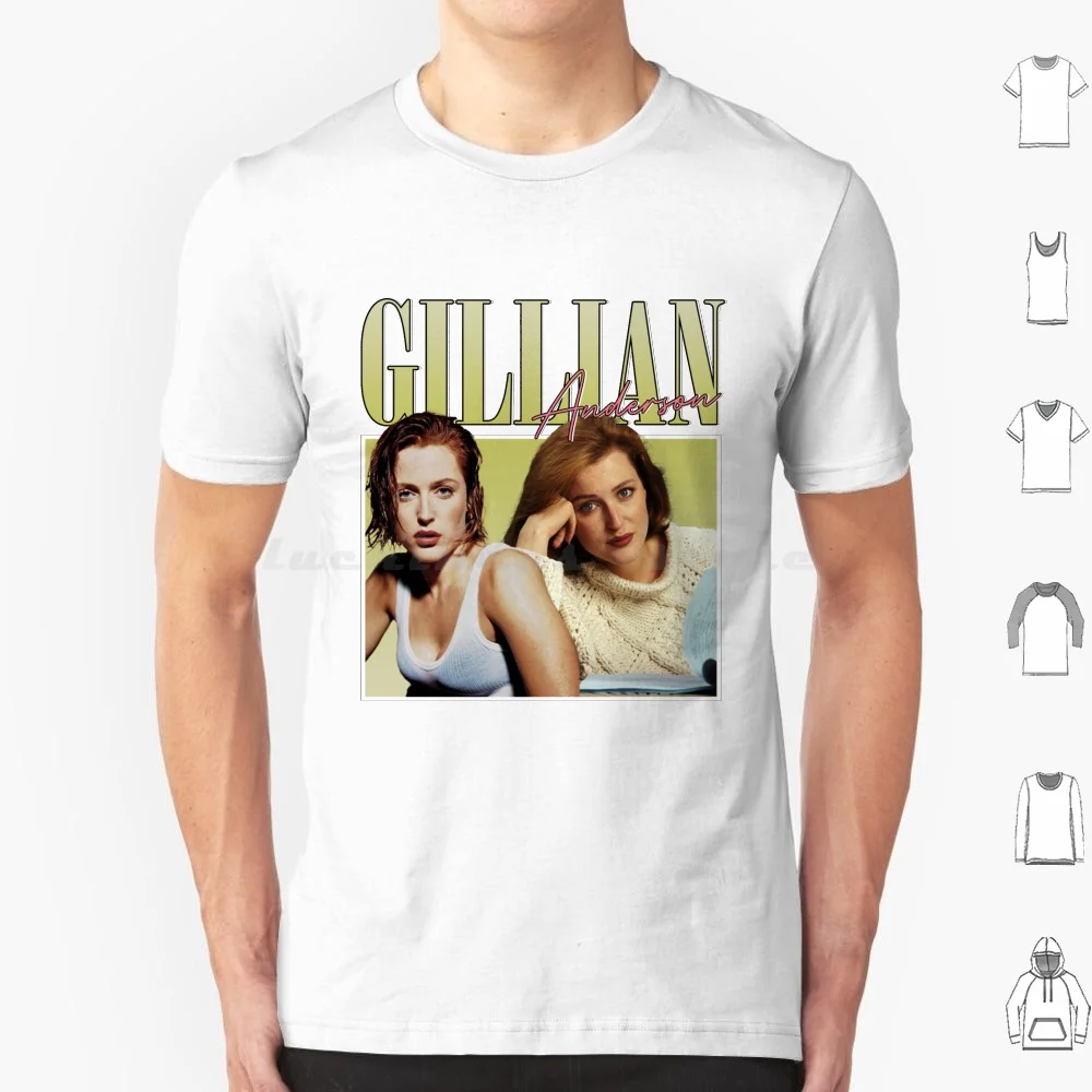 Gillian Anderson 90s Style Classic T-Shirt T Shirt 6xl Cotton Cool Tee Gillian Anderson X Files Fox Mulder Sci Fi 90s David