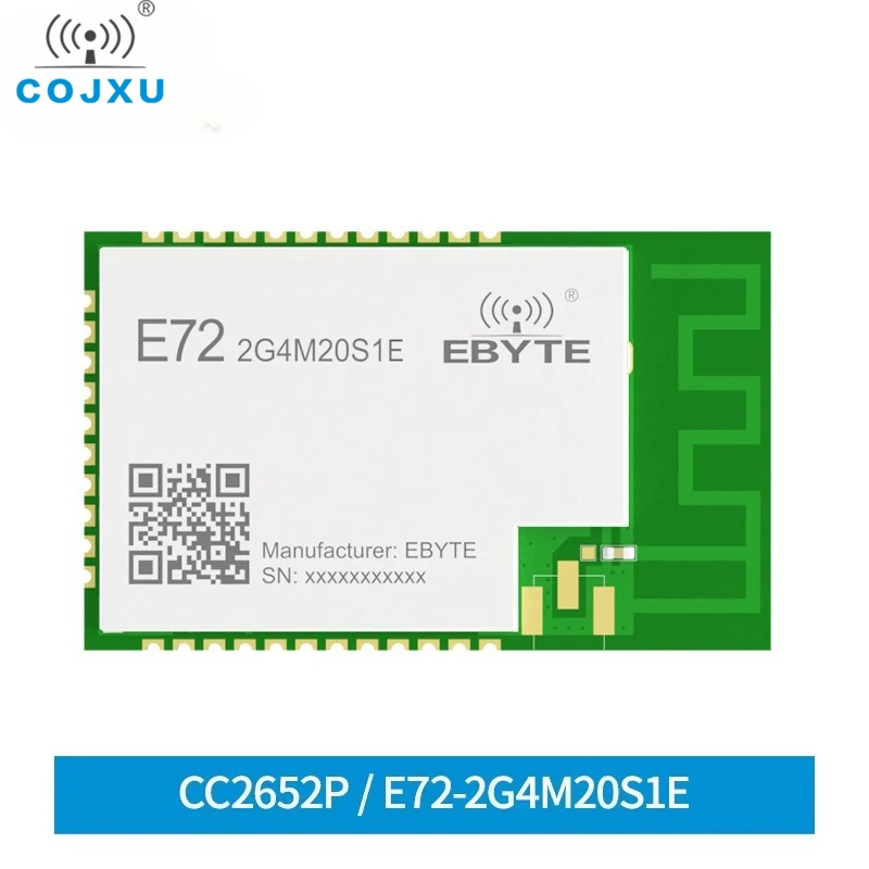 CC2652P Zigbee 3.0 2.4GHz Wireless Module 20dBm Long Range 700m ARM MCU SMD BLE 5.0 SOC Transmitter Receiver E72-2G4M20S1E