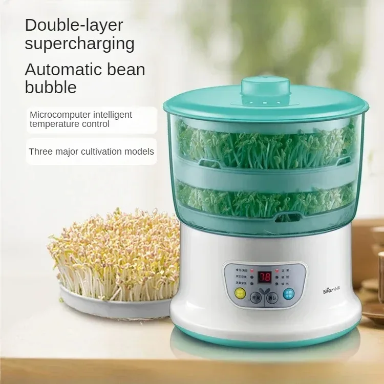 new Bean Sprout Machine New Home Multifunction Bean Sprout Double Layer Automatic Intelligent Bean Sprout Machine