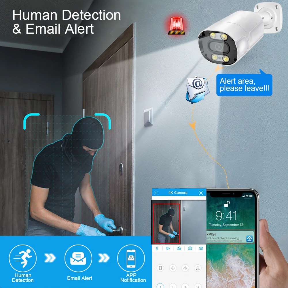 Imagem -05 - Loxcam-nvr Security Câmera System Kit ai Face e Human Detect Áudio Bidirecional ao ar Livre Conjunto de Vigilância por Vídeo 4k 10ch 8mp 4mp