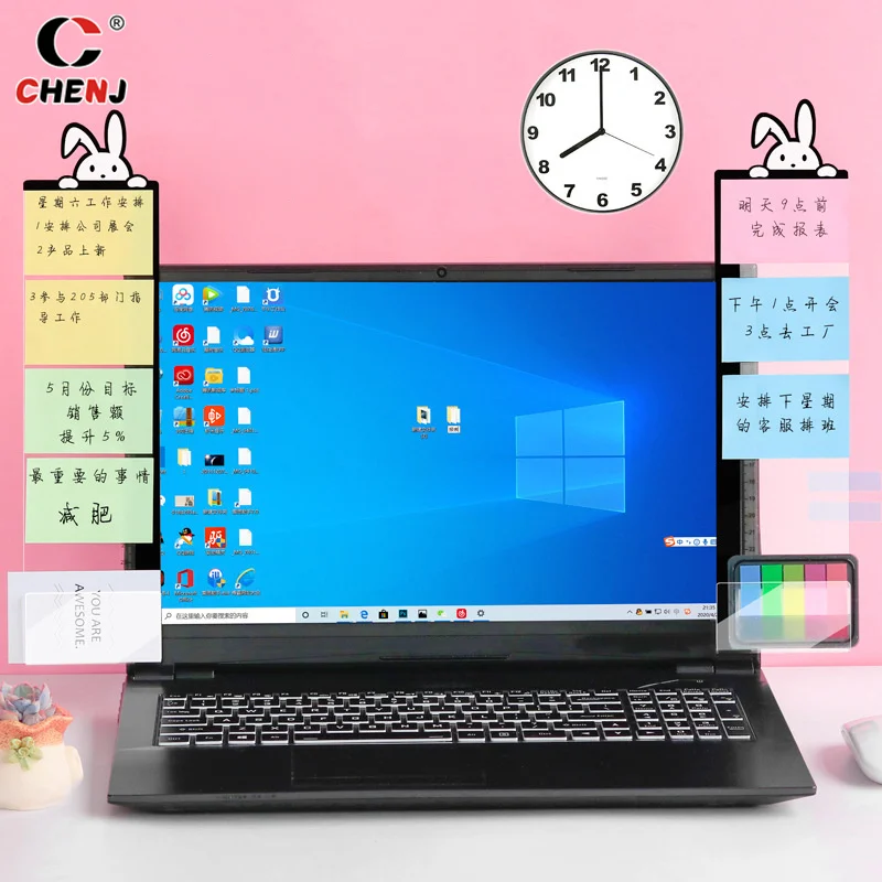 Memo Board Acrylic Sticky Note Holder Clear Message Board Reminder For Computer Monitors Screen Office Desk Accessories