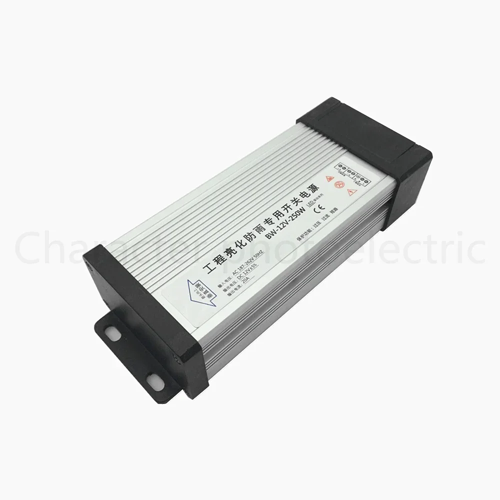 AC 187-265V LED Driver 250W 12V 20.8A LED Power Supply Rain-proof LED Light Power Adapter Outdoor Application