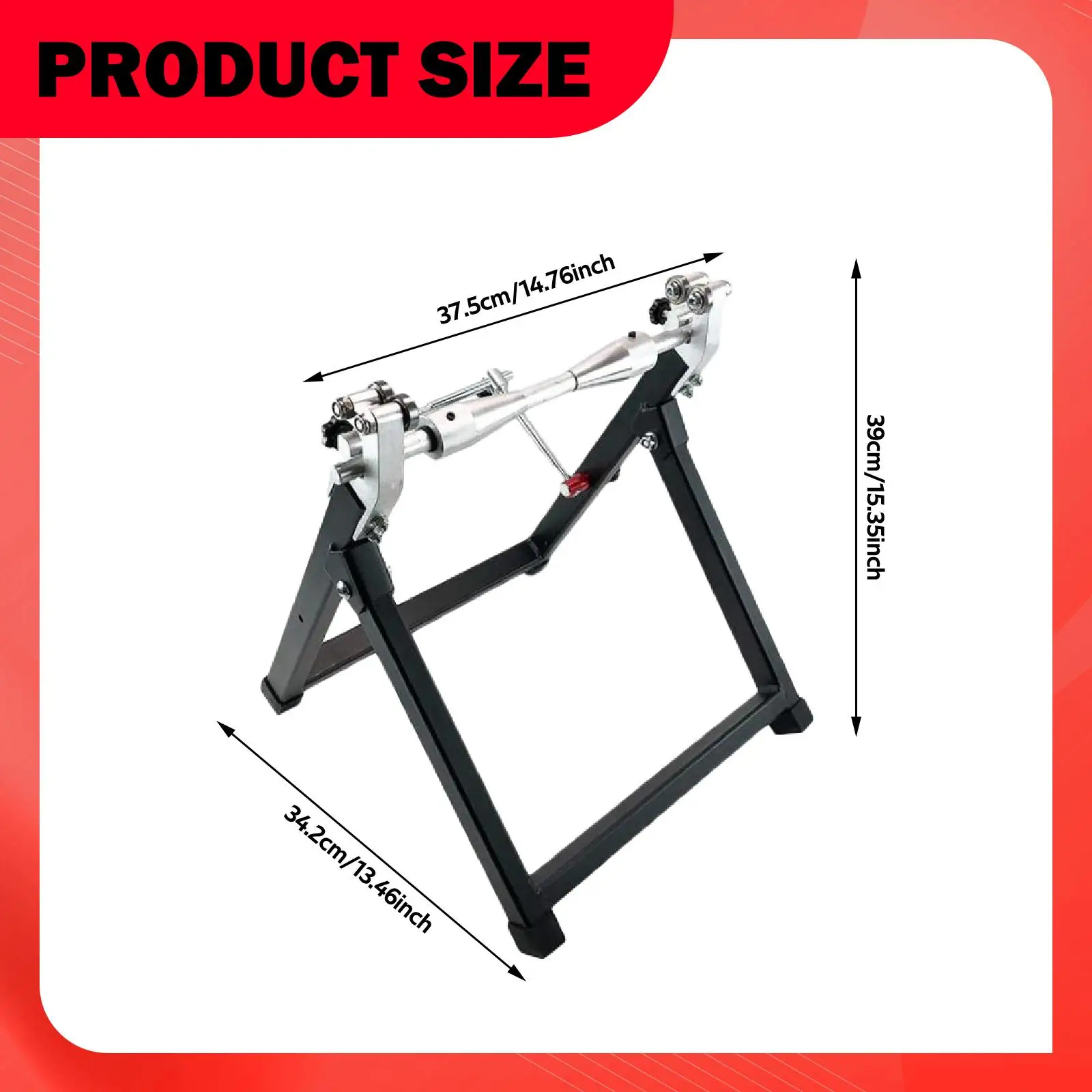 Foldable Metal Motorcycle Wheel Balancer Stand Tire Fitting Tool Kit for Accurate Wheel Alignment and Maintenance
