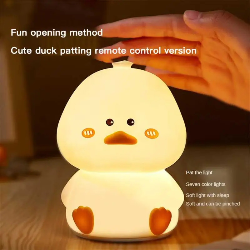 

Детская силиконовая лампа Pat Duck Night светильник с мультяшным рисунком