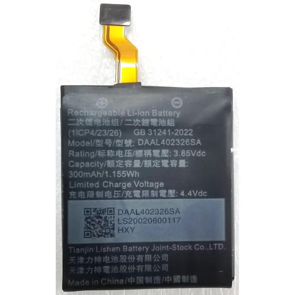 

2025 год, 300 мАч, 3,85 В DAAL402326SA, литий-ионная аккумуляторная батарея для умных часов Apack Michael Kors Mkt5126 1ICP4/23/26
