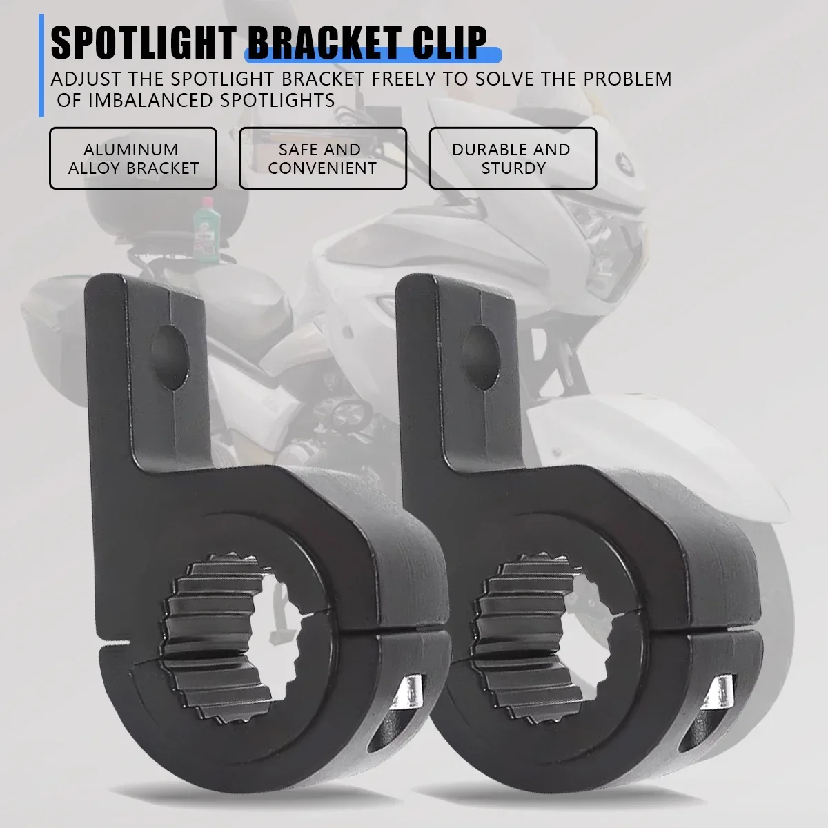2pcs Universal Car Motorcycle Headlight Clamps Brackets Tube Clamp Kit For Truck Auto ATV Motorcycle Led Work Bar Lamp Mount