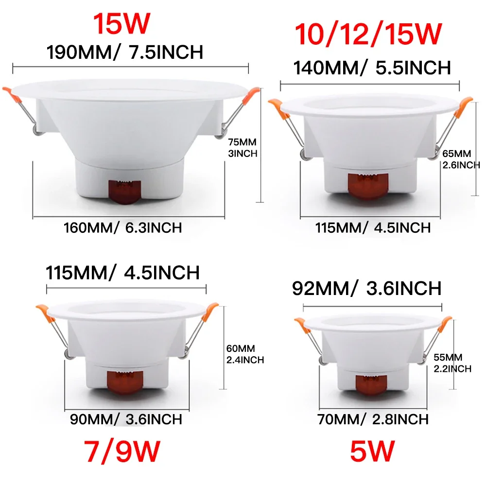 Lxin WiFi Smart Downlight Zigbee3.0 Dimming LED Spot Light 7/9/12/15W RGB Color adjust Warm Cool Lamp Alexa Google Vocie control 썸네일 6