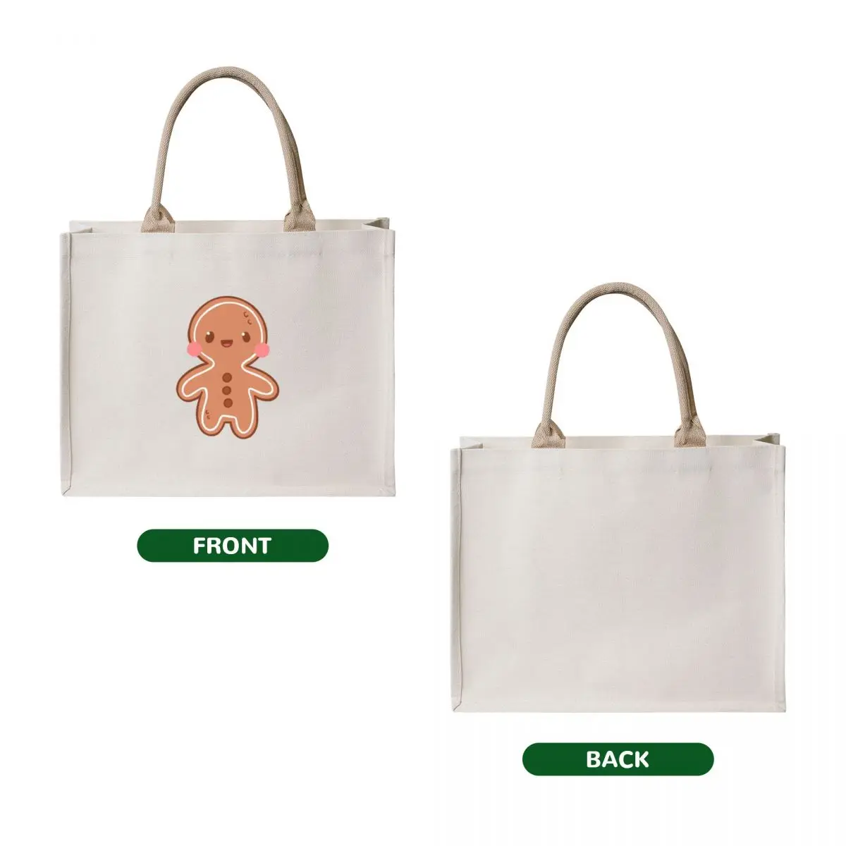 Gingerbread man Tote Bag the tote bag Reusable bags custom fabric bag Women's