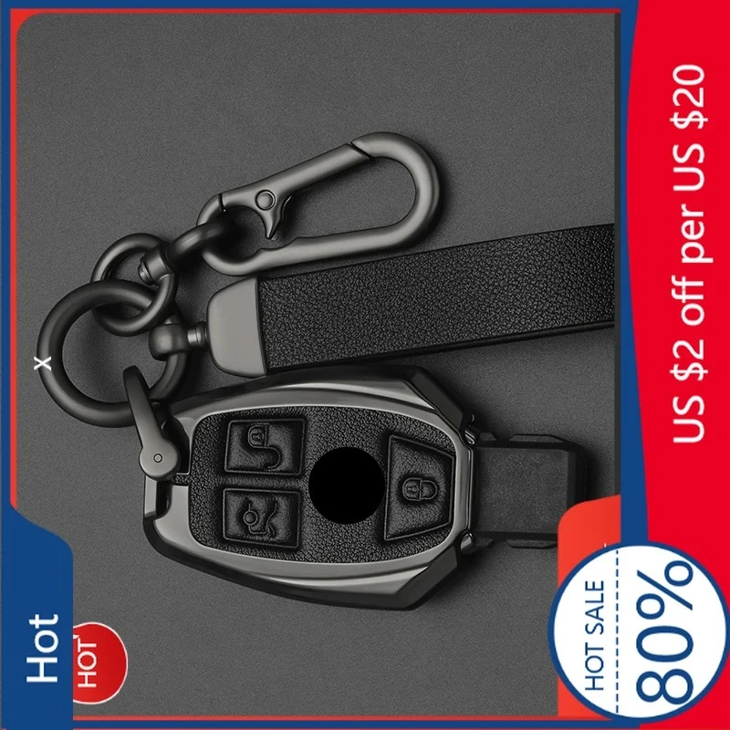 

Для MERCEDES-BENZ для наклейки из сплава, чехол для автомобильного ключа, брелок для Mercedes Benz A B C E S G Class W204 W205 W212 W213 W176 W1