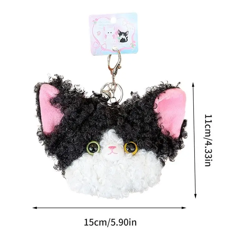 Stuffed Animal Keychain Cute Stuffed Animal Pouch Bag Pendant Key Chain Decorative Accessories Hangable Decoration Earphone Case