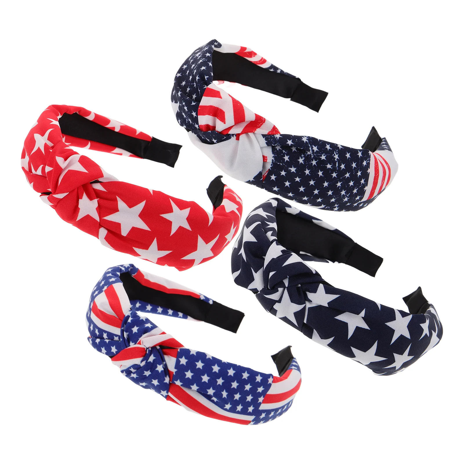 

4 Pcs Wide Striped Headband Women's Headbands for Knotted Girls Bow Hair Accessories Press Gift Hoops