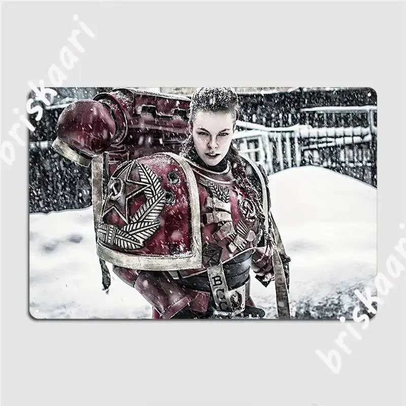 Balu In Armor Of Soviet Sp Металлическая табличка Плакат Настенный постер Настенный паб Настроить жестяную вывеску Плакат