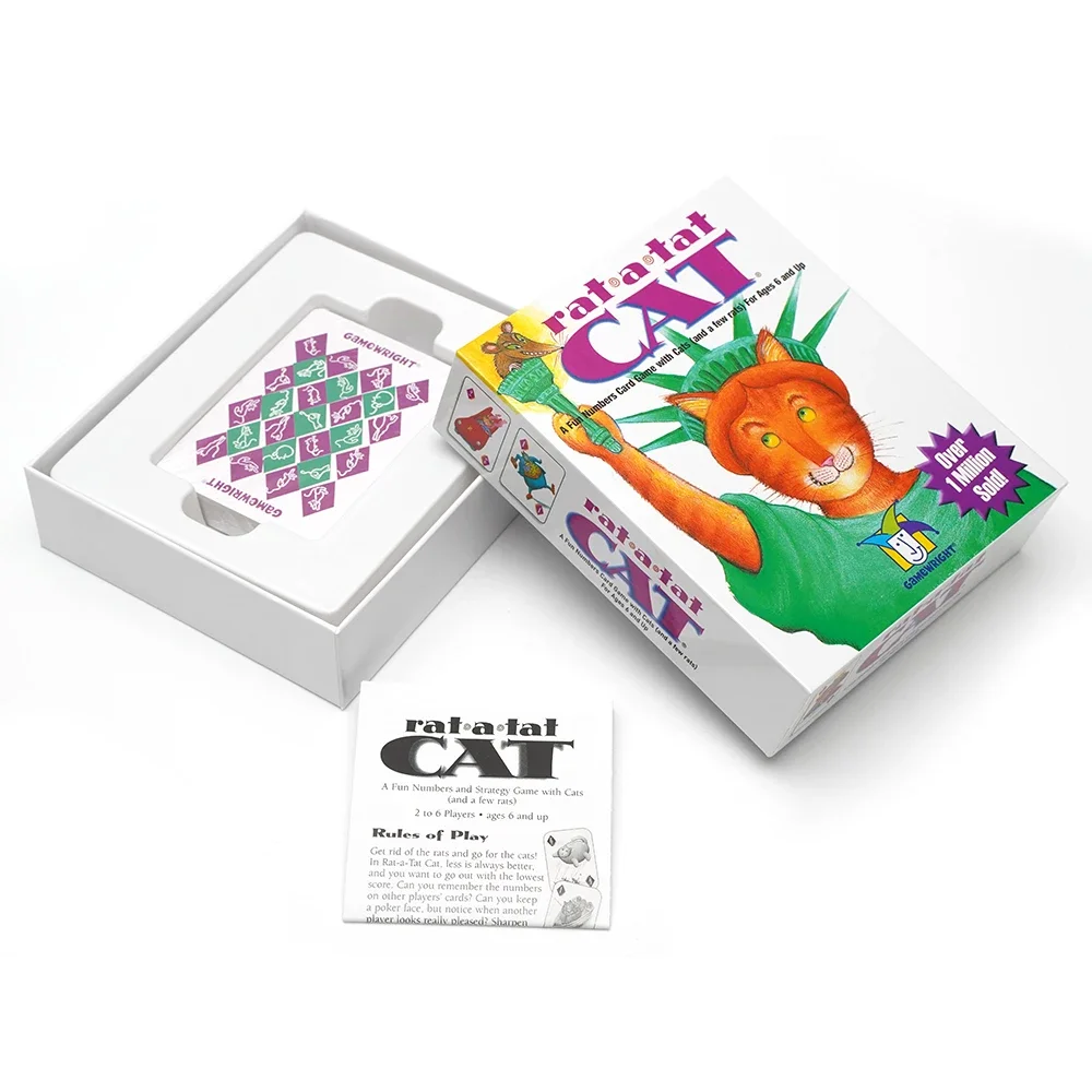 Rata Tat Roll Cat - Jeu de cartes avec chiffres amusants avec chats (et quelques rats) pour les 6 ans et plus ﻿ Jeu de société