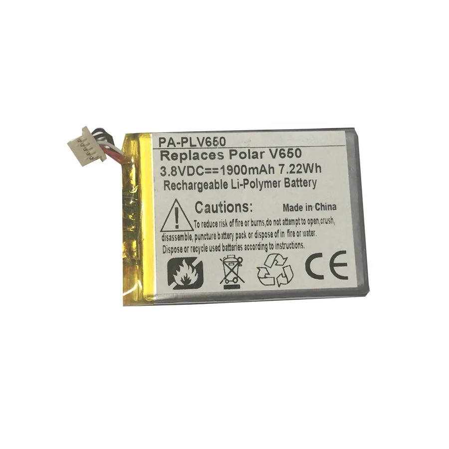 Brand New 1900mAh 3.8V PA-PLV650 Rechargeable Li-Ion Battery for Polar V650 GPS Cycling Computer Batteries + Fast Shipping